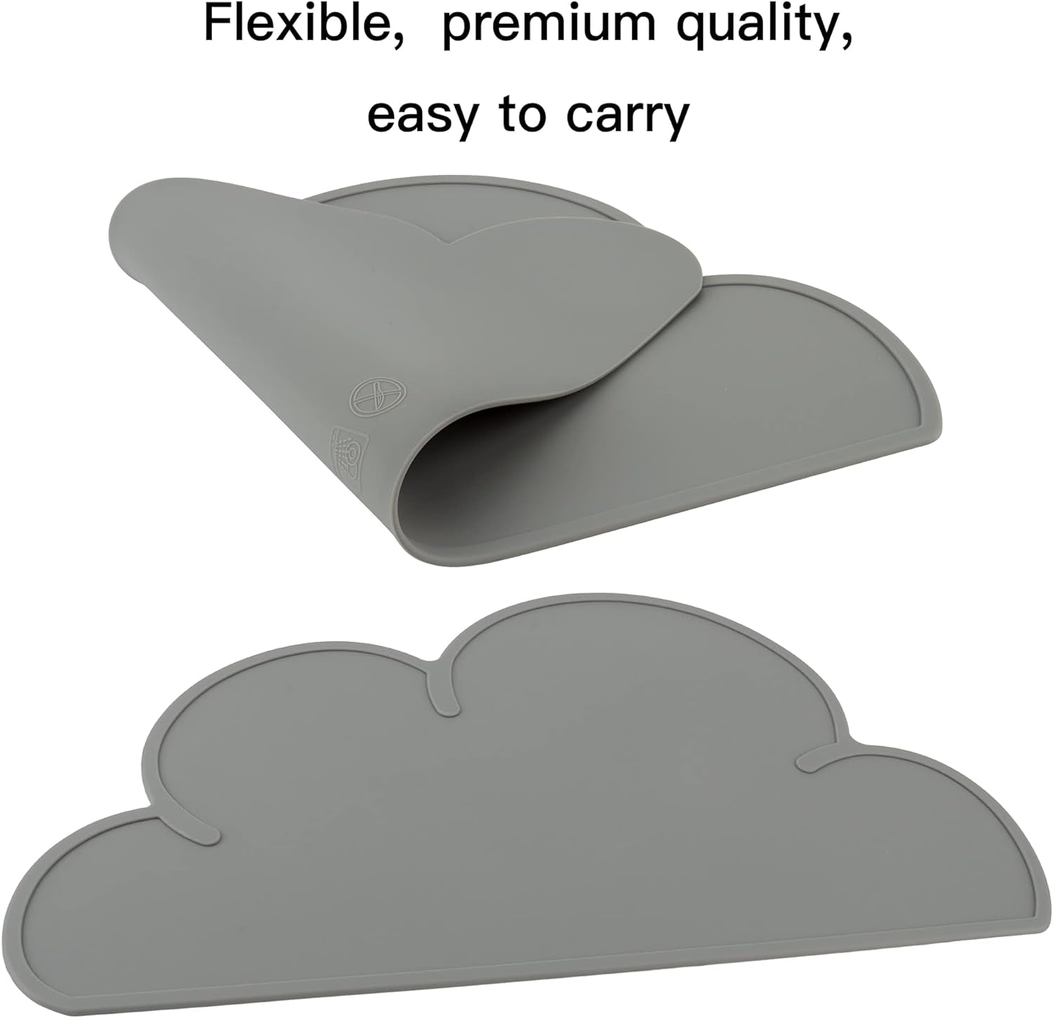 Premium Pet Feeding Mat - Anti-Slip Waterproof Silicone Pad for Dogs and Cats (Dark Gray)
