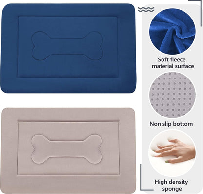 Large Non-Slip Washable Dog Bed Crate Mat 42" Soft Mattress Kennel Pad