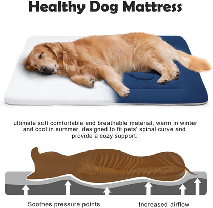 Large Non-Slip Washable Dog Bed Crate Mat 42" Soft Mattress Kennel Pad
