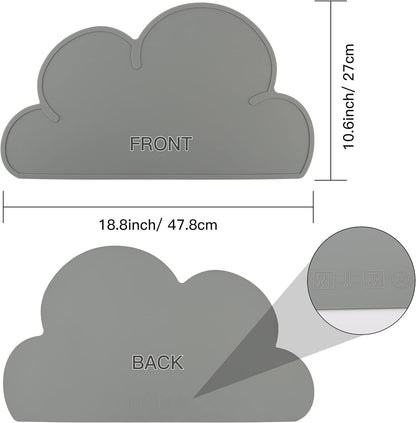 Premium Pet Feeding Mat - Anti-Slip Waterproof Silicone Pad for Dogs and Cats (Dark Gray)