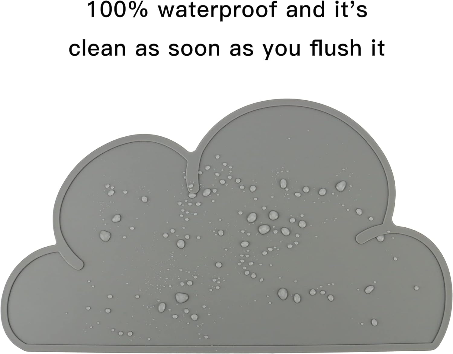 Premium Pet Feeding Mat - Anti-Slip Waterproof Silicone Pad for Dogs and Cats (Dark Gray)