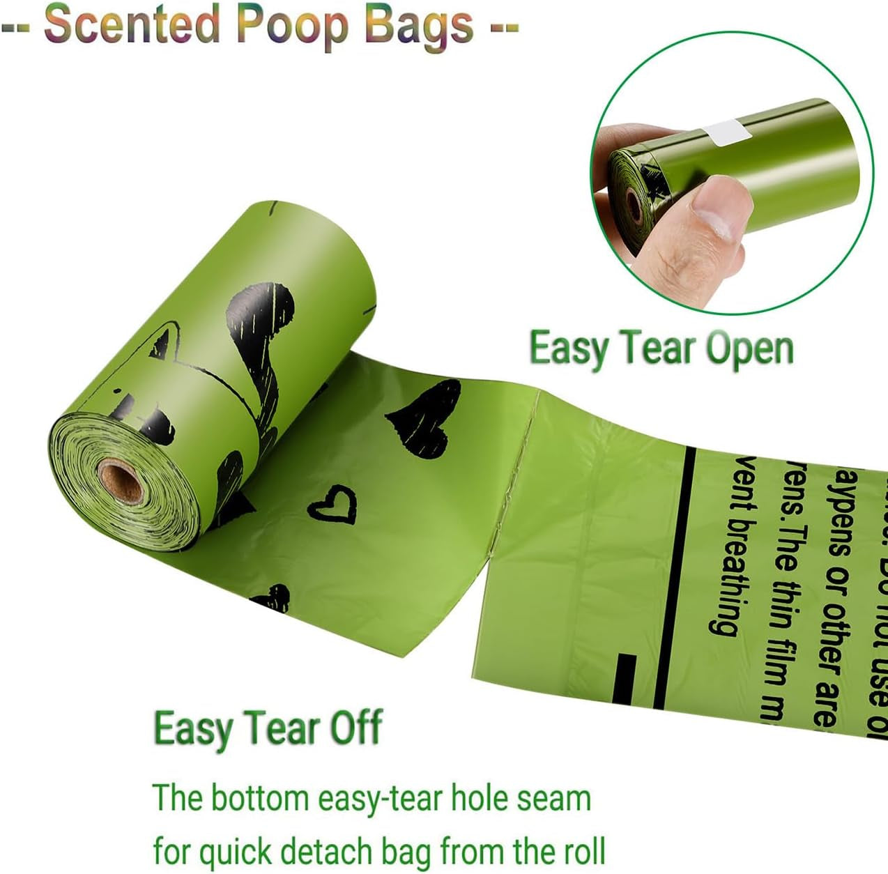 Extra Thick Leakproof Dog Waste Bags with Dispenser - 280 Count (Scented)