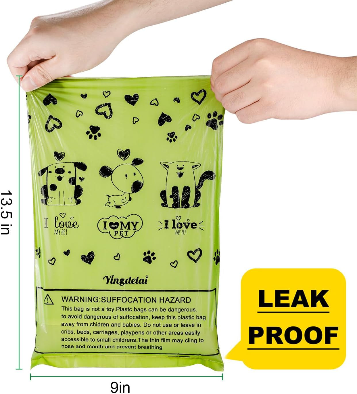 Extra Thick Leakproof Dog Waste Bags with Dispenser - 280 Count (Scented)