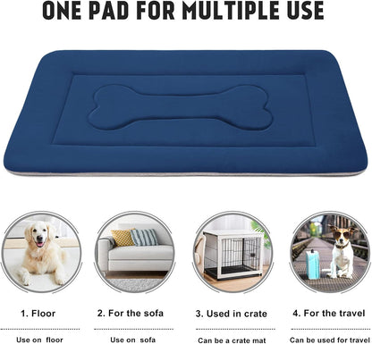 Large Non-Slip Washable Dog Bed Crate Mat 42" Soft Mattress Kennel Pad